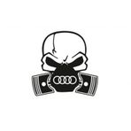 Audi Piston Kuru Kafa Araba Sticker Yapıştırma