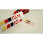 Audi Q3 Logo 3M 3D Damla Silikon Torpido Bagaj Çamurluk Logo Ambl
