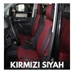 Audi Q3 Lüx Oto Koltuk Minderi Ön Arka 5'li Set ELEGANCE Serisi SİYAH KIRMIZI