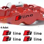 Audi S Line Logo Jant Kaliper Oto Sticker Yapıştırma Etiket 4 Ad