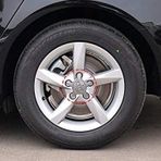 Audi Uyumlu Ahtapot Gri 5 Bijon Çelik Jant Göbek Arması