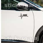 Audi Yan Kapi 2 Adet Sticker - Araba Motosiklet Kask Buzdolabi Cam Otomobil Atv Laptop Tablet Duvar Stickeri