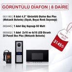 AUDIO 8 Daire Görüntülü Diafon Paketi