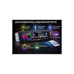 AUDİOMAX MX- RGB Çift Usb Girişli Bluetooth Oto Teyp Araba Teybi Radyo Usb Sd Aux Teyp Amfi Çıkışlı 4x60 Watt