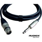AUDIOX Alpha Series Jak Kablo 6.3 mm Mono XLR Dişi Mikrofon ve Enstrüman Kablosu - Siyah - 7,5 m