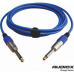 AUDIOX Omega Series Jak Kablo 6.3 mm Mono Gitar Amfi Klavye Enstrüman Kablosu - Mavi