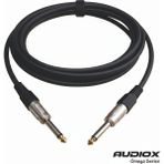 AUDIOX Omega Series Jak Kablo 6.3 mm Mono Gitar Amfi Klavye Enstrüman Kablosu - Siyah - 10 m