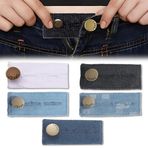 AUEFUDQ 5 adet pantolon kemeri genişletme düğmeli bel, 8,5 x 3,5 cm bel uzatması ayarlanabilir kot bel uzatma düğmesi bel genişletme düğmeli uzatma pantolon, kot etek, hamile pantolonu