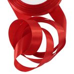aufodara 22 Metre Düz Renkli Saten Kurdele 20 mm Geniş Kendin Yap Hediye Paketleme Fiyonkları El İşi Düğün Parti Aksesuarları (Kırmızı, 1,4 cm - 24 Yard)