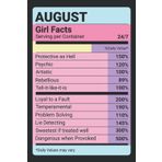 August Girl Facts - Funny August Birthday Gift Nice Funny: HEARTS JOURNAL: 6" x 9", 100 Pages, Writing & Notes for Girls and Women, Memo Diary Subject Notebooks Planner.