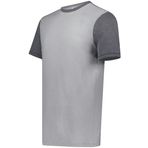 Augusta Sportswear Gameday Vintage Ringer Koyu Gri Açık Gri Erkek T-shirt