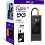 Auhma A6699 Kablosuz Dijital Araç Hava Kompresörü | 150 Psı | 4000Mah | 4 Usb | Lcd Ekranlı & Led Işıklı Şarjlı Şişirme Pompası