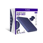 Auhma Afb1 Çift Kişilik Şişme Yatak Dahili Pompalı 203x152x22cm Kamp & Ev Kullanımı İçin MAVI Mavi