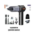 Auhma Ahv-06 16.000PA Katlanabilir 3 Kademeli Kablosuz Araç İçi Süpürge Profesyonel Ultra Çekim Güçlü Mini Araç Süpürges