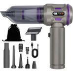 Auhma Ahv-20 Kablosuz Araç Içi Süpürge 17000PA Güçlü Vakum Dijital Göstergeli 100W Fırçasız Motor Üfleme Vakum Özellikli Mor - Açık Mor