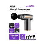 Auhma Amg6 Yüksek Tork Motor 6 Kademeli Derin Doku Masaj Tabancası - Siyah Gri
