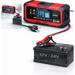 Auhma Outdoor 12V 15A - 24V 8A Akıllı Akü Şarj Cihazı - Dijital LCD Ekranlı Nabız Onarımlı
