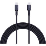 Aukey CB-NCL1-BK 1.8 mt Naylon Örgülü 3A 480 Mbps Type-C Lightning Kablosu