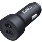 Aukey CC-Y23-BK 65W Type-C PD Araç Siyah Şarj Cihazı