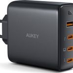 Aukey Pa-B7S-Bk 100W Dört Bağlantı Noktalı Pd Gan Duvar Şarj Cihazı Çoklayıcı & Dağıtıcı