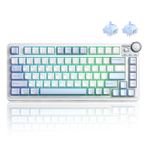 Aula AU75 3 Modlu Rgb Hot Swap Mekanik Tkl Star Vector Switch Kablosuz Makrolu Klavye Buz Mavisi