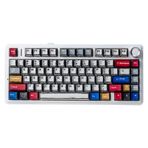 Aula F75 Mekanik Kablosuz Oyuncu Klavyesi RGB TKL Reaper Switch Hot Swap Makrolu Comic Karikatür Tasarım Siyah
