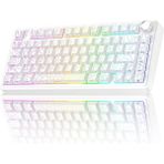 Aula F75 Mekanik Rgb Tkl Seiya Switch Kablosuz Makrolu Hot Swap Klavye Desenli Beyaz