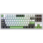 Aula F87 Mekanik Rgb Tkl Gray Switch Kablosuz Makrolu Hot Swap Klavye beyaz-yesil