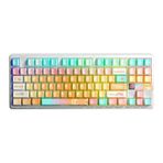 Aula F87 PRO V2 Mekanik RGB TKL Meteor Ice Cream Switch Kablosuz Makrolu Hot Swap Klavye Orange Juice