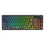 AULA F98 PRO OLED Ekranlı Makrolu Kablosuz RGB Hot-Swap Gasket Pre-Lubed Switch Mekanik Klavye