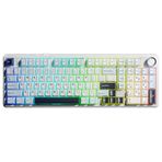 Aula F99 Pro 3 Modlu Mekanik Gaming Kablosuz Klavye RGB Hot Swap Star Vector Switch Makrolu Oyuncu Klavyesi Lacivert