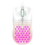Aula S11 Pro 3600 DPI RGB Optik Pembe Renk Gaming Mouse