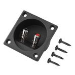 Aumotop Hoparlör Terminal Kutusu Yay 2 Bağlama Sonrası Kablo Konektörü Akustik Bileşenler DIY Ses Sistemi Bakır Terminal Siyah 2.2 inç X 2.2 inç X 1.0 inç Ev Otel Salonu