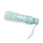 Aumotop Moda Prenses Kiraz Çiçeği Şeffaf Katlanır Şemsiye Yetişkinler Ve Çocuklar Için Kompakt Rüzgar Geçirmez Yağmur Şemsiyesi (Açık yeşil)