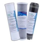 Aura Cebilon Açık Kasa Su ArıtmaUyumlu 5'li Lüx 10" Filtre Seti 80GPD Lg Membranlı (Yeşil)