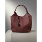 Aura Collection Online Colette Büyük Boy Fermuarlı Omuz Çantası - Bordo