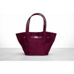 Aura Collection Online Madeline Kadın Süet Omuz Çantası - Bordo