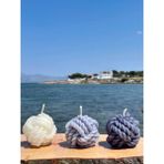 Aura Gift Shop 3'lü Dekoratif Yumak Mum Seti, Vanilya Kokulu, Örgü Mum, Gri, Beyaz, Açık Gri - 3 Adet