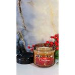 Aura Gift Shop Merry Christmas Etiketli Mum, Vanilya Kokulu Mum, Yılbaşı Mumu,300ml,Amber Cam Kavanoz - 1 Adet