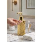 Aura Gold Sıvı Sabunluk – Lüks Metal Görünümlü Banyo & Mutfak Sabun Dispenseri