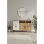 Aura Konsol 4 Raflı 4 Çekmeceli 132CM Çam-Aytaşı | 2 Kapaklı