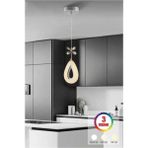 Aura Lighting Aura Lıghtıng Tekli Damla Model Sarkıt 3 Renk Led(Beyaz Sarı Günışığı) Modern Antre/hol/oda Avizesi - 1 - Krom