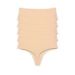 Aura Pure Touch Kadın Yüksek Bel Tanga Külot 5'li Paket (TEN, L)