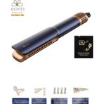 Aura Purestyle Hava Üflemeli Saç Düzleştirici Fırça Hem Kurutan Hem Şekillendiren Pratik Saç Şekillendirici + Besleyici Saç Bakım Yağı - Lacivert