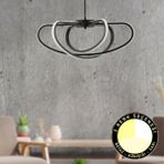 Aura Sarkıt 74 Watt Sarkıt 3 Renkli Ledli Ofis Avizeleri Modern Mutfak Banyo Led Salon Sarkıt Büyük Avize - Siyah - 1