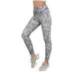 AuraFit 4023-96 Dijital Baskılı Toparlayıcı Yüksek Bel Uzun Tayt Desenli S/M
