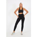 AuraFit 4036 Seamless Dikişsiz Push Up Toparlayıcı Yüksek Bel Uzun Tayt Siyah BEYAZ M