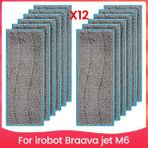 Auralia Brevity 12 Adet Mop Islak Bez Seti Irobot Braava Jet M6 Süpürme Robotu Aksesuarları Yedek Temizleme Bezi (Yurt Dışından) - Süpürge Yedek Parçaları