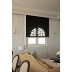 Auralight Lazer Kesim Mat Stor Perde, Lazer Kesimli Historical Serisi, H-5008 Siyah Renk
