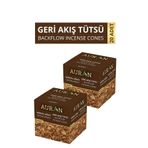 AURAN 2'li Set Sandal Ağacı Geri Akış Tütsü Şelale Konik